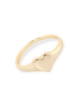 商品Shashi | Corazon 18K Gold Vermeil Signet Ring,商家Saks OFF 5TH,价格¥154图片
