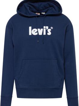 李维斯卫衣, Levi's | Felpa con cappuccio grafica Serif grafica rilassata Levi's (38479) blu (38479-0081)商品图片 满$250减$20, 满减