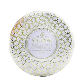 Voluspa | Voluspa 三烛芯装饰罐香薰蜡烛 - 桉树与白鼠尾草 340g/12oz商品图片,
