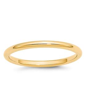 商品Bloomingdale's | Men's 2mm Comfort Fit Band Ring in 14K Yellow Gold - 100% Exclusive,商家Bloomingdale's,价格¥1775图片