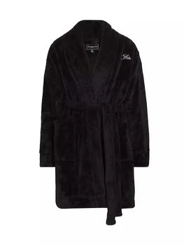 Saks Fifth Avenue | COLLECTION Plush Embroidered-Logo Robe,商家Saks Fifth Avenue,价格¥871