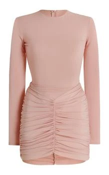 推荐Alex Perry - Easton Ruched Lycra Mini Skirt - Pink - AU 14 - Moda Operandi商品