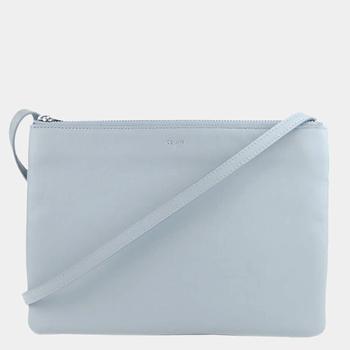 celine trio, [二手商品] Celine | Celine Blue Trio Leather Crossbody Bag商品图片 8.9折