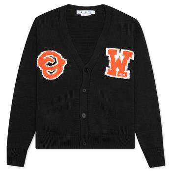 推荐Off-White c/o Virgil Abloh OW Patch Knit Cardigan - Black/Orange商品