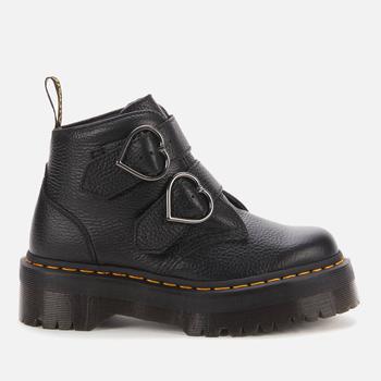 推荐Dr. Martens Women's Devon Heart Leather Ankle Boots - Black商品