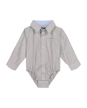 Andy & Evan | Boy's Button-Down Cotton Shirtzie, Size 3-24 Months商品图片,