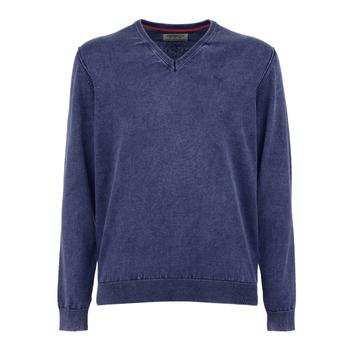 推荐Fred Mello Blue Cotton Sweater商品