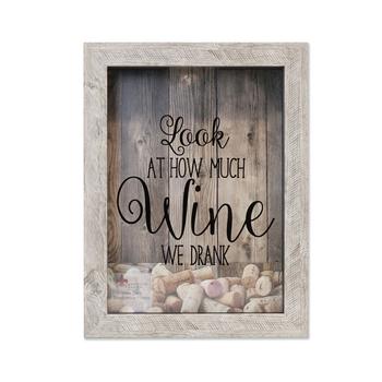 商品Lawrence Frames | Weathered Pine Wine Cork Holder Shadow Box Frame, 8" x 12",商家Macy's,价格¥173图片