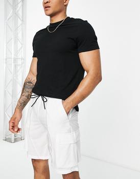 Love Stitch链条包, American Stitch | American Stitch jersey cargo shorts in white商品图片 7折