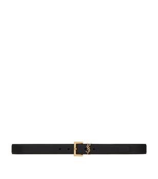 ysl皮带是什么牌子, Yves Saint Laurent | Leather Logo Belt商品图片 
