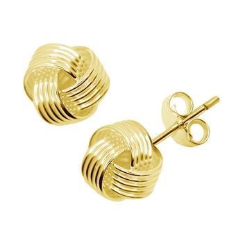 Essentials Jewelry, Essentials | Love Knot Stud Earrings in Silver or Gold Plate商品图片 5折×额外7折, 额外七折