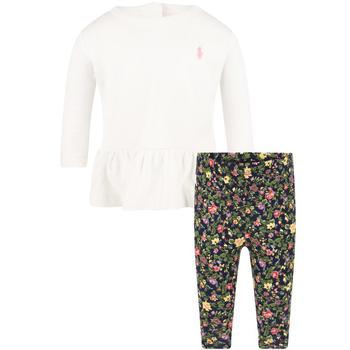 推荐Logo white t shirt and all over floral leggings in set商品