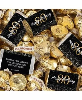 Just Candy | 80th Birthday Candy Party Favors Hershey's Miniatures & Almond Kisses, 128 Pieces,商家Macy's,价格¥295