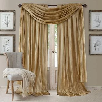 Elrene Home Fashions | Athena 52" x 108" Crinkled Curtain Panels, Pair with Scarf Valance,商家Bloomingdale's,价格¥718