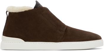 product Brown Suede Triple Stitch Sneakers image