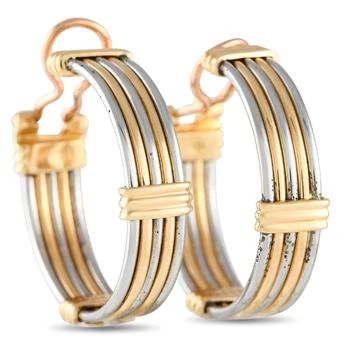 [二手商品] Cartier | Cartier 18K Yellow Gold and Stainless Steel Hoop Clip-On Earrings,商家Premium Outlets,价格¥16224