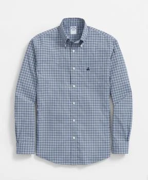 Brooks Brothers | Performance Series Stretch Button-Down Collar, Micro Checked Sport Shirt,商家Brooks Brothers,价格¥908