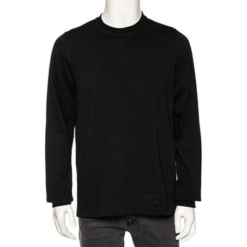 美国Rick Owens, [二手商品] Rick Owens | Rick Owens Black Knit Vega Combo Long Sleeve Crewneck Sweatshirt S商品图片 