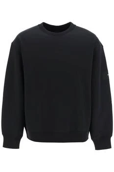 推荐Crewneck Sweatshirt With Rubberized Logo Print On Sleeve商品