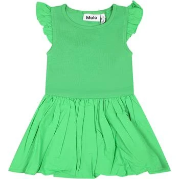 MOLO | Green Dress For Baby Girl,商家Italist,价格¥614
