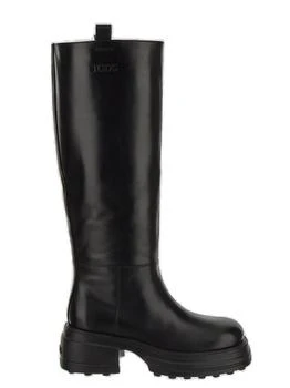 Tod's | Tod's Logo Embossed Knee-Length Boots 5.7折