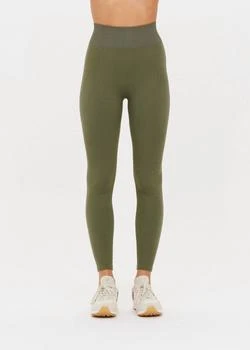 The Upside | Seamless Rib Midi Pant In Olive,商家Premium Outlets,价格¥450