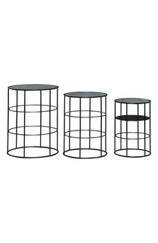商品VIVIAN LUNE HOME | Black Iron Contemporary Accent Table - Set of 3,商家Nordstrom Rack,价格¥1381图片