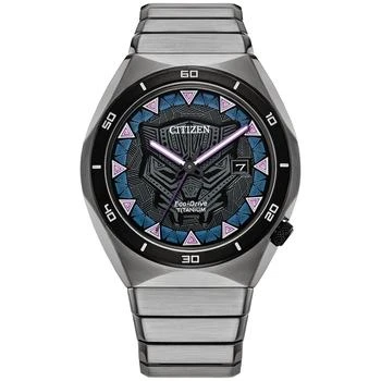 Citizen | Eco-Drive Men's Marvel Black Panther Super Titanium Bracelet Watch 41mm,商家Macy's,价格¥4008