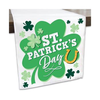 商品Big Dot of Happiness | Shamrock St. Patrick's Day - Saint Patty's Day Party Dining Tabletop Decor - Cloth Table Runner - 13 x 70 inches,商家Macy's,价格¥158图片