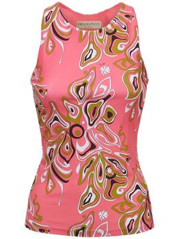 EMILIO PUCCI | Lycra Jersey Printed Top商品图片,6折