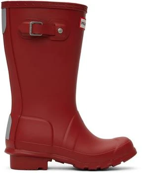Hunter | Kids Red Original Big Kids Rain Boots,商家SSENSE,价格¥490