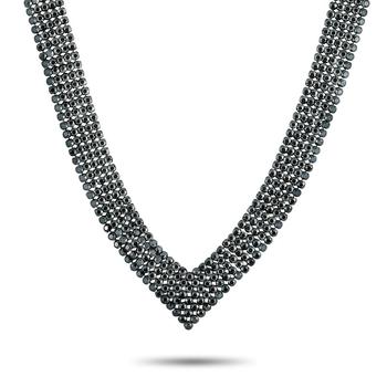 推荐Swarovski Fit Necklace, Black, Ruthenium Plating 5363515商品