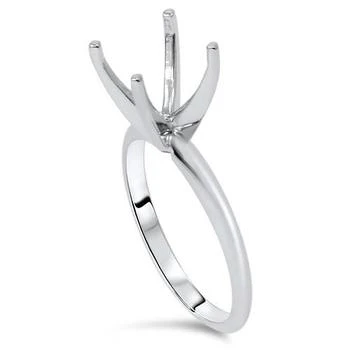 Pompeii3 | Four Prong Solitaire Engagement Ring Setting 14K White Gold,商家Premium Outlets,价格¥1638