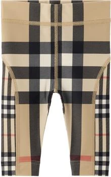 Burberry | 驼色 Contrast Check 婴儿长裤 