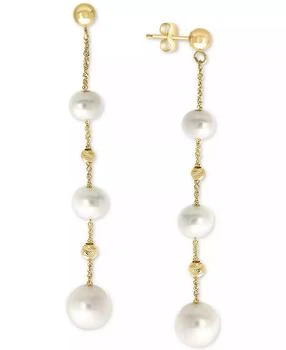 Effy | EFFY® Cultured Freshwater Pearl (5-8mm) Linear Drop Earrings in 14k Gold,商家Macy's,��价格¥1928