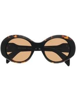 推荐TORTOISESHELL-EFFECT ROUND-FRAME SUNGLASSES商品