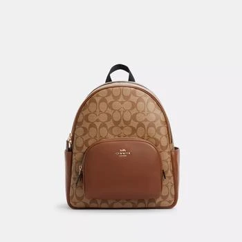 Coach | Coach Outlet Court Backpack In Signature Canvas,商家Premium Outlets,价格¥1277