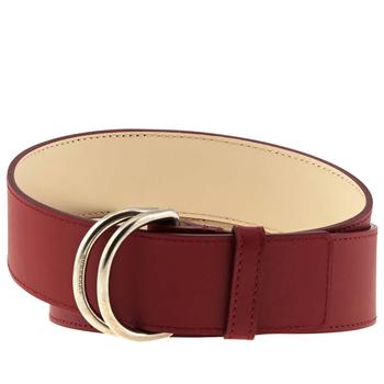 美国巴宝莉皮带, Burberry | Double D-Ring Colorblock Leather Belt in Crimson/Limestone商品图片 7折