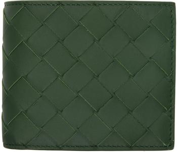商品Bottega Veneta | Green Bi-Fold Wallet,商家SSENSE,价格¥4536图片