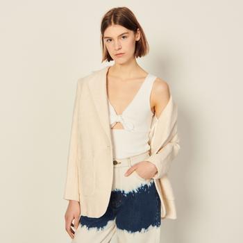 sandro外套是什么牌子, Sandro | Vest top with tie商品图片 5折