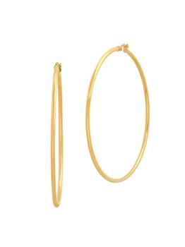 商品14K Yellow Gold 2" Hoop Earrings图片