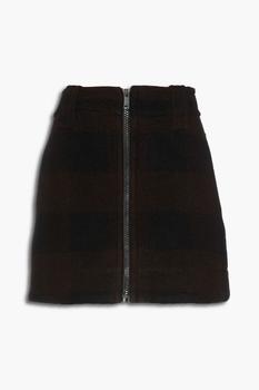 gani, Ganni | Checked wool-blend mini skirt商品图片 4折