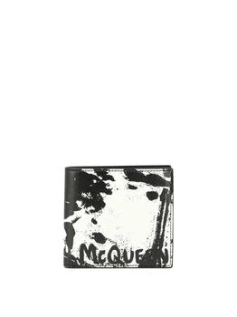 Alexander McQueen | Mcqueen Graffiti Wallets & Card Holders Black,商家Wanan Luxury,价格¥1097