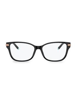 Tiffany & Co. | 55MM Rectangular Eyeglasses商品图片,