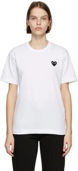 推荐White & Black Heart Patch T-Shirt商品