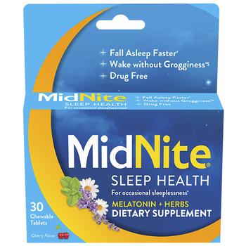 商品Midnite | Drug-Free Sleep Aid Supplement, 1.5mg Melatonin + Herbs Cherry,商家Walgreens,价格¥108图片