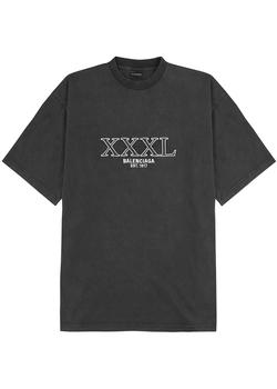 Balenciaga | XXXL logo-embroidered cotton T-shirt商品图片,