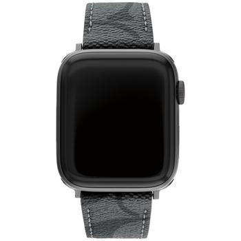 Coach | Black Canvas 42/44/45mm Apple Watch® Band商品图片,