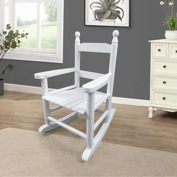 Simplie Fun Children's rocking white chair- Indoor or Outdoor -Suitable for kids-Durable
