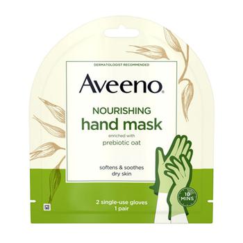 手膜, Aveeno SkinCare | Aveeno Nourishing Hand Mask Enriched with Prebiotic Oat Gloves, 1 Pair商品图片 